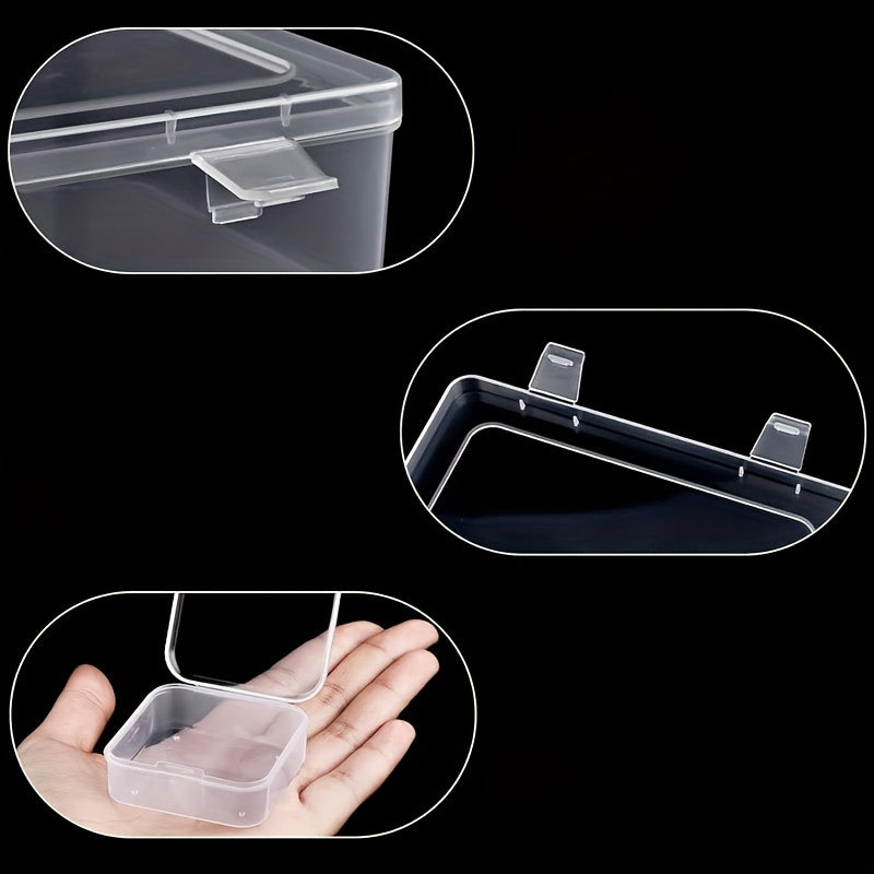 60 Small Boxes + 2 Large Boxes, Set of 2 Transparent Plastic Storage Containers - Perfect for Beads, Jewelry & Crafts - Durable Organizer Solution, Ideal Gift for Yourself or Jewelry Box