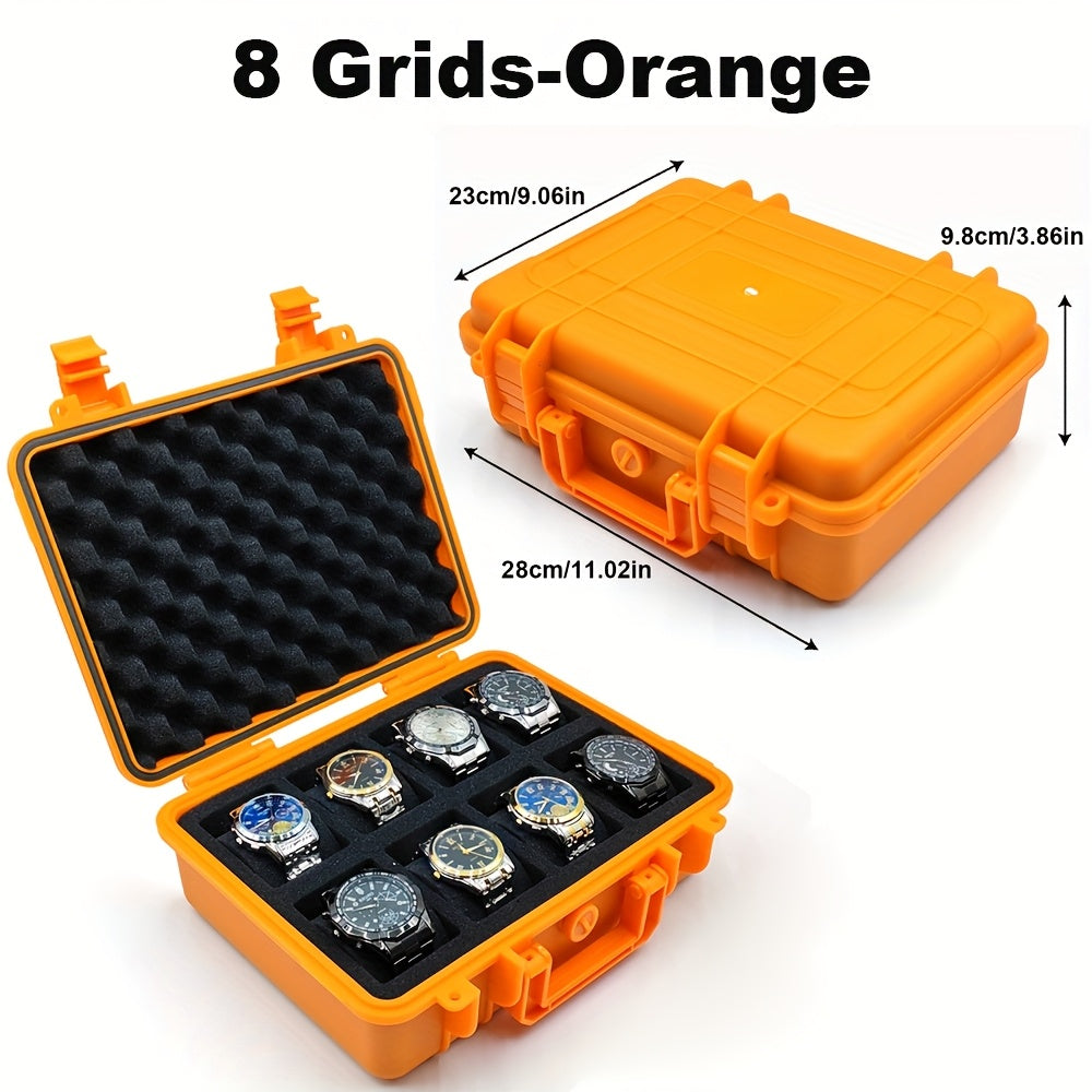 Premium Watch and Jewelry Storage Case, Protective Box, Multifunctional Wristwatch Jewelry Organizer Suitcase, Durable Hard Shell Design, Shockproof and Dustproof, Suitable for Store Display, Home Storage, Business Travel