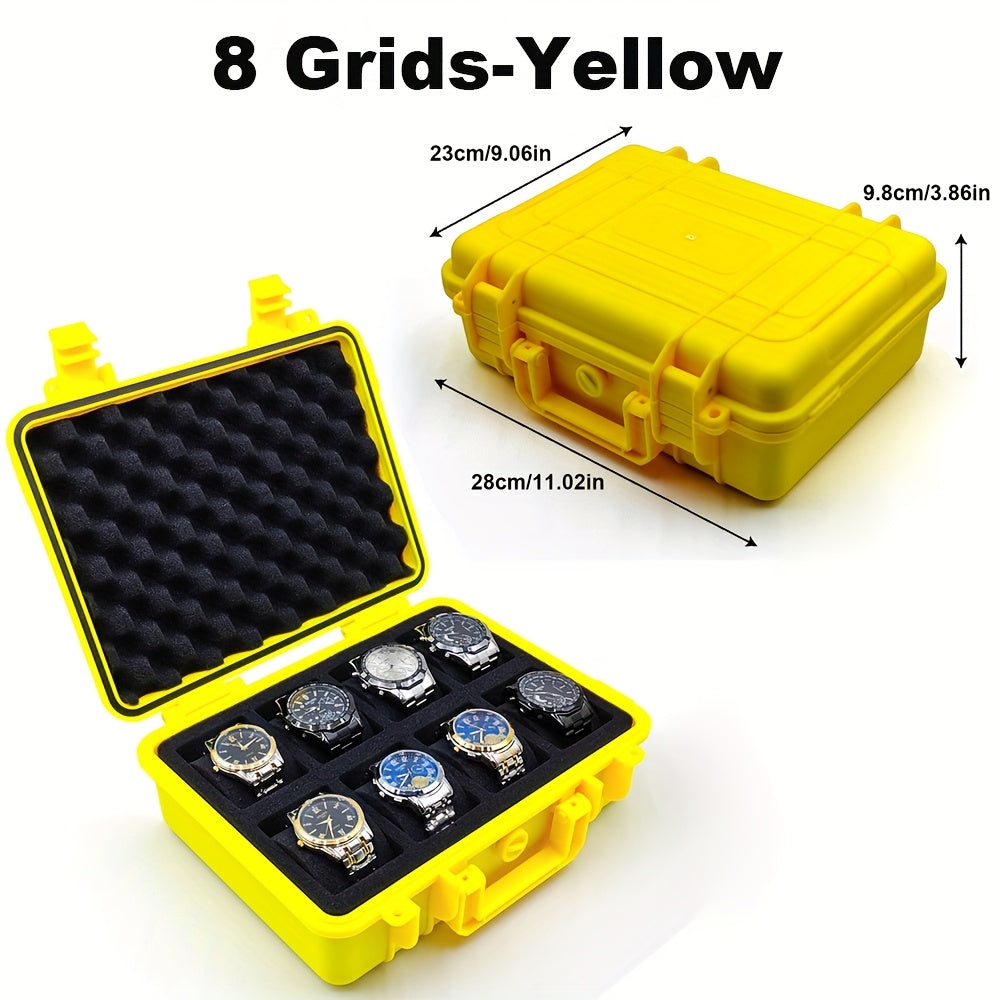 Premium Watch and Jewelry Storage Case, Protective Box, Multifunctional Wristwatch Jewelry Organizer Suitcase, Durable Hard Shell Design, Shockproof and Dustproof, Suitable for Store Display, Home Storage, Business Travel