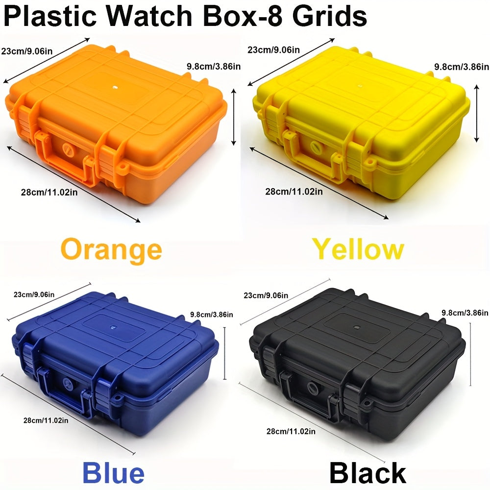 Premium Watch and Jewelry Storage Case, Protective Box, Multifunctional Wristwatch Jewelry Organizer Suitcase, Durable Hard Shell Design, Shockproof and Dustproof, Suitable for Store Display, Home Storage, Business Travel