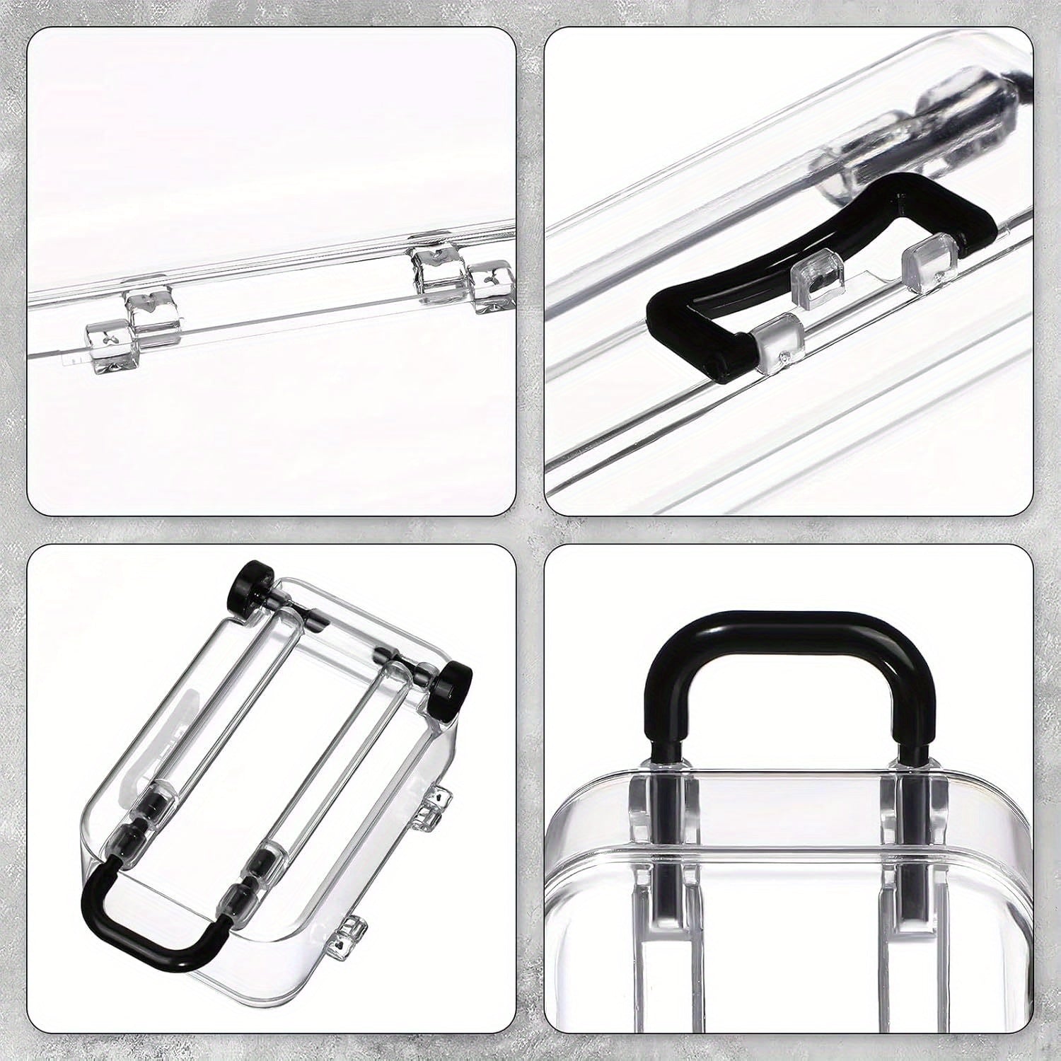 28pcs Mini Luggage, Transparent Cube Travel Luggage, Candy And Jewelry Display Set with Wheels, Wedding Bride Gift Packaging Box, Suitable for Parties, Wedding Candy Box (Black), Jewelry Rolls
