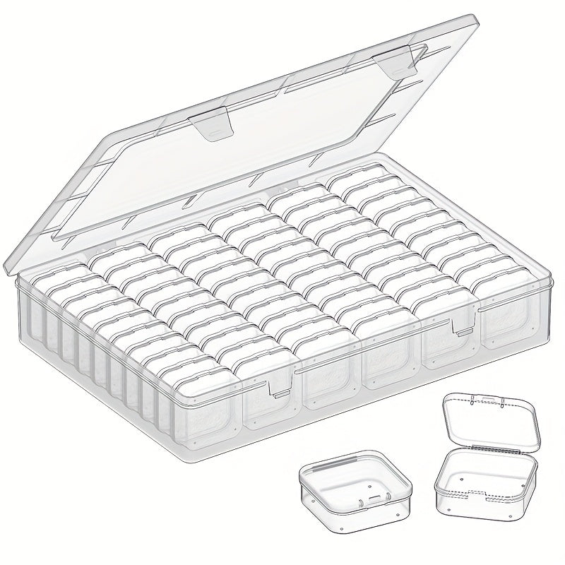 30/60pcs Of Small Jewelry Storage Boxes And Plastic Storage Boxes, Mini Transparent Jewelry Storage Boxes with Opening And Closing Lids And Rectangles, for Making DIY Jewelry Craft Nails for Bracelets